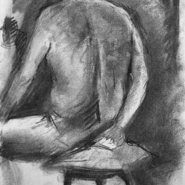 Back Sketch in Charcoal