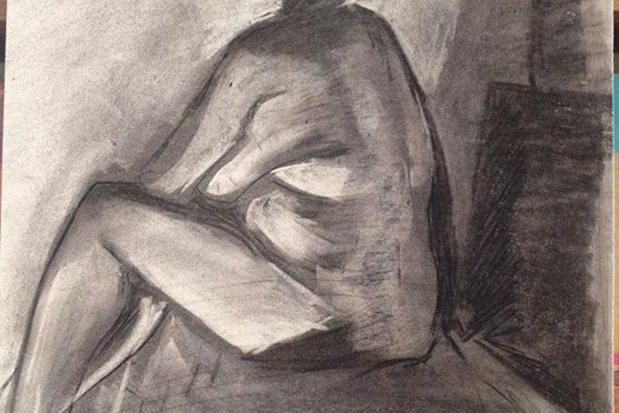 Female Figure in Charcoal