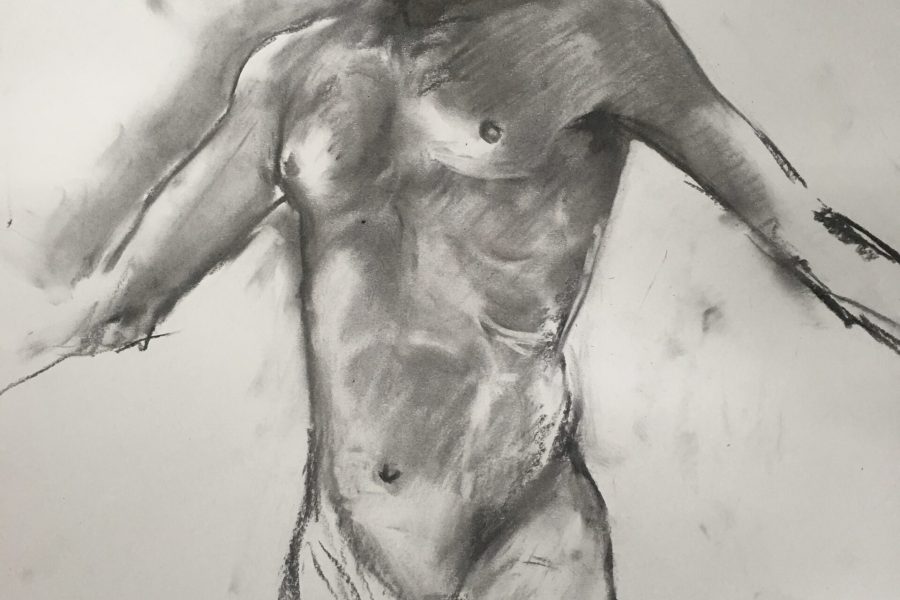 Quick Life Sketch in Charcoal