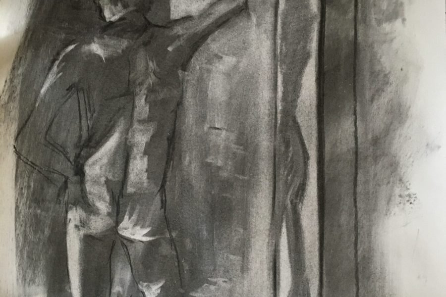 Male Figure in Charcoal
